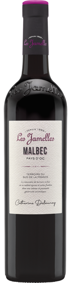 Французское вино Les Jamelles Malbec красное сухое