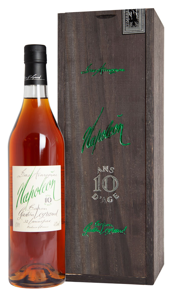 Арманьяк Baron G.Legrand Napoleon 10 ans Bas Armagnac 40% 0,7 л wood gift pack