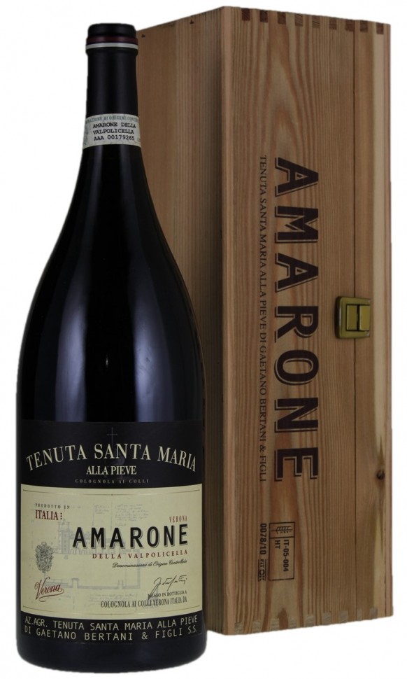 Итальянское вино Amarone della Valpolicella Classico Riserva 1.5L в деревянном футляре
