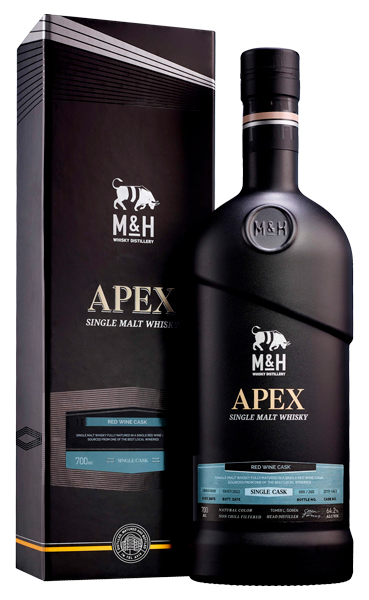 Виски M & H Apex Single Cask Red Wine Cask 64,2% 0,7 л · в подарочной упаковке