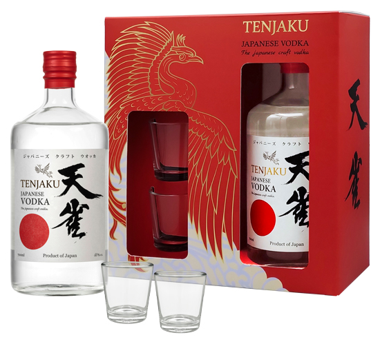 Водка Tenjaku Vodka 40% 0,7 л + 2 стопки · в подарочной упаковке