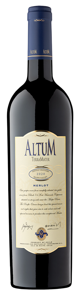 Вино TerraMater Altum Merlot Single Vineyard 2020 14% 0,75 л