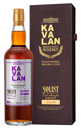 Виски KAVALAN Solist Peated Malt Single Cask Strength 50% 0,7 л · в подарочной упаковке