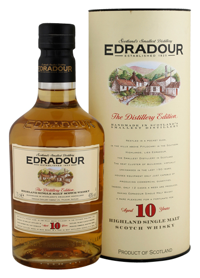 Виски Edradour 10 years 43% 0,7 л · в подарочной упаковке