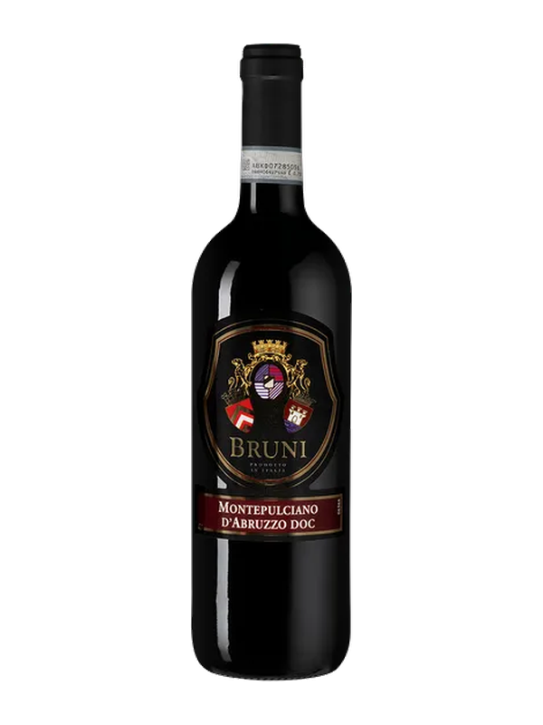 Вино ординарное сухое красное "Bruni Montepulciano d'Abruzzo" 0.75 л.