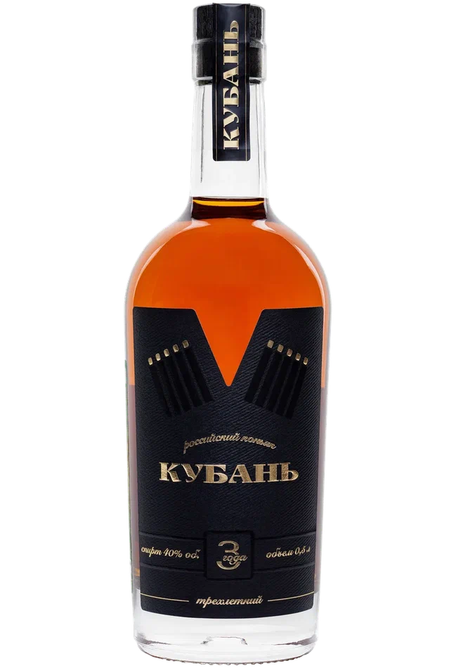 Российский коньяк трехлетний "Кубань"