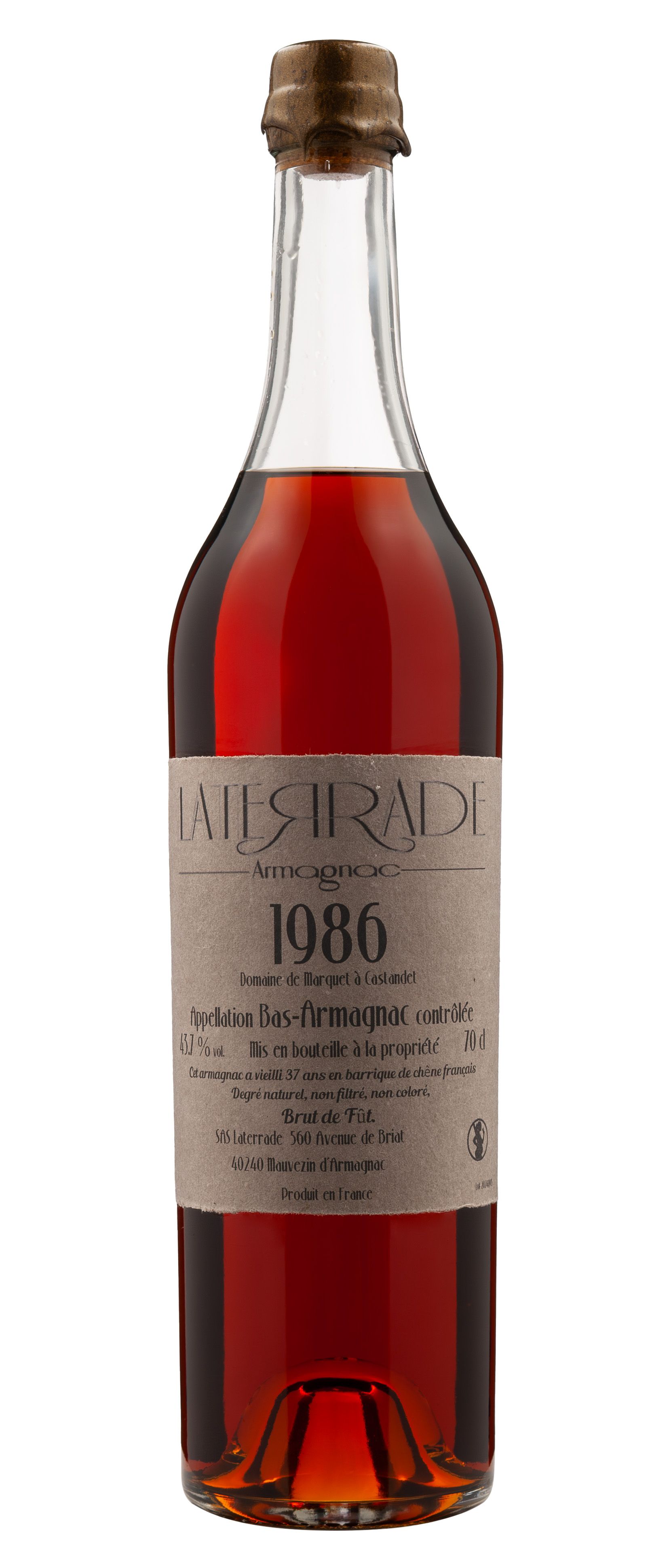 Laterrade, Domaine de Marquet Bas-Armagnac, 1986