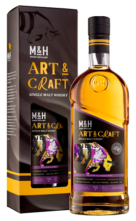 Виски M & H Art & Craft Belgian Ale Beer Casks 55,1% 0,7 л · в подарочной упаковке