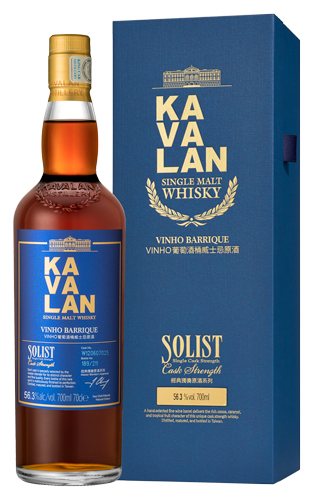 Виски Kavalan Solist Vinho Barrique Cask Single Cask Strength 56,3% 0,7 л · в подарочной упаковке