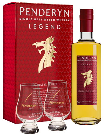 Виски Penderyn Legend 40% 0,7 л + 2 бокала п/уп · в подарочной упаковке