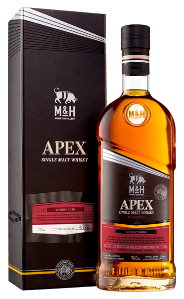 Виски M & H Apex Sherry Cask 53,6% 0,7 л · в подарочной упаковке