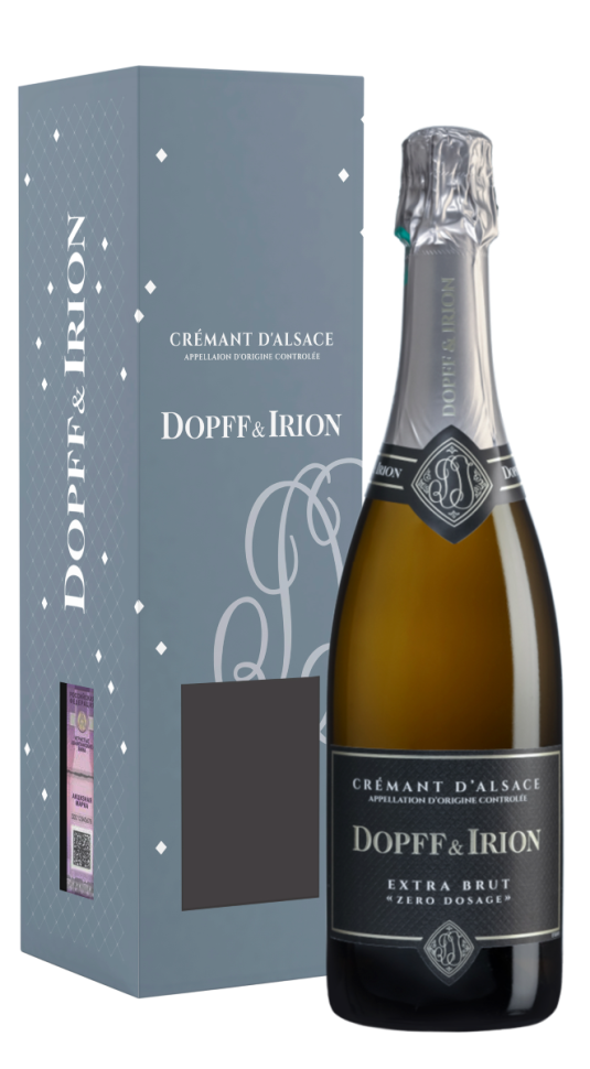 Игристое вино Dopff & Irion Crémant d'Alsace “Zero Dosage” extra brut в подарочной упаковке