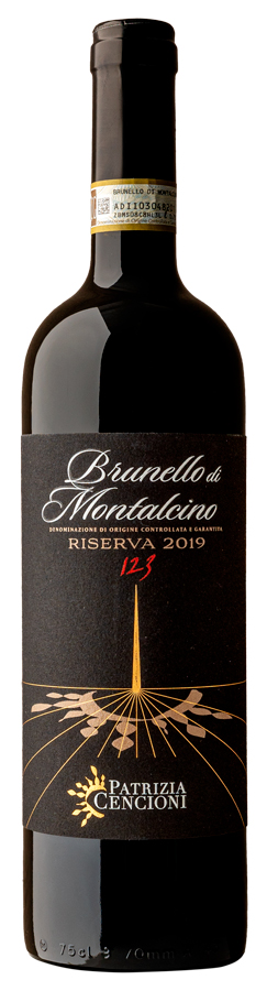 Вино Patrizia Cencioni Brunello di Montalcino Riserva 123 2019 14,5% 0,75 л