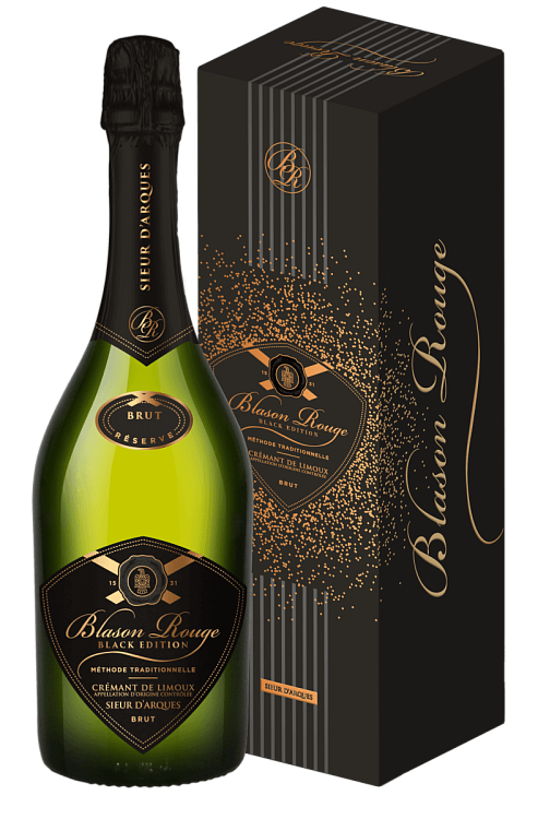 Игристое вино Brut Cremant de Limoux Black Edition Blason Rouge, 2019 г. · в подарочной упаковке