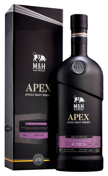 Виски M & H Apex Single Cask Fortified Red Wine Cask 63,8% 0,7 л · в подарочной упаковке