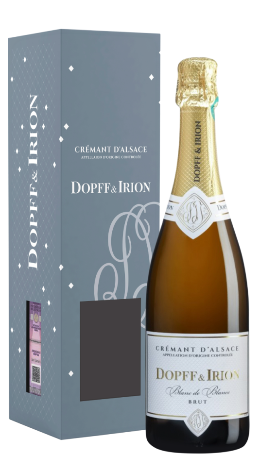 Игристое вино Dopff & Irion Cremant d’Alsace Blanc de Blancs Brut в подарочной упаковке