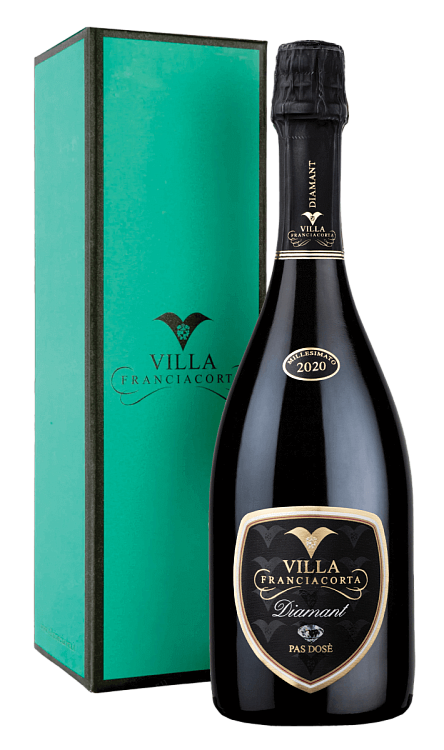 Игристое вино Pas Dose Diamant Villa Franciacorta , 2020 г. · в подарочной упаковке